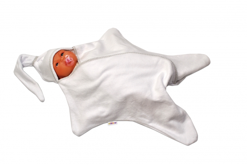 Zavinovacia osuška Baby Nellys - biela