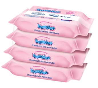 NIVEA Detské vlhčené obrúsky BAMBINO - 4 x 63 ks