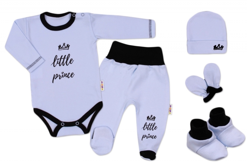 Baby Nellys Súpravička do pôrodnice Princ - modrá, veľ. 56