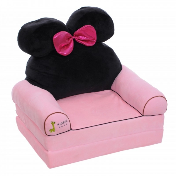 Baby Nellys Plyšové kresielko rozkladacie 3v1  - Minnie