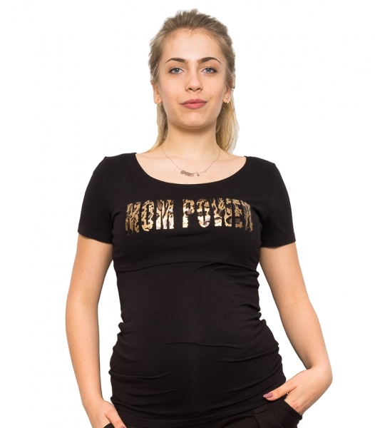Be MaaMaa Tehotenské a dojčiace triko - Mom Power, vel. M-#Velikosti těh. moda;M (38)