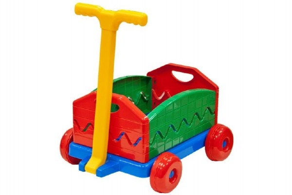Teddies Vozík/Vlečka plast 40x32x20cm, rozkladacia s rukoväťou