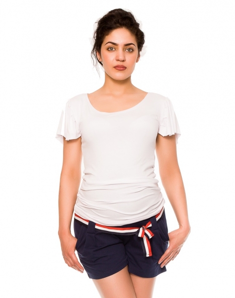 Be MaaMaa Tehotenské teplákové kraťasy Monika - granát-#Velikosti těh. moda;XS (32-34)