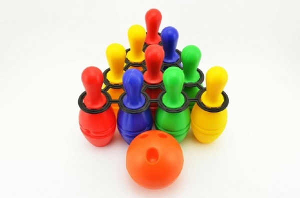 Teddies Bowling kolky plast 21cm 10ks v sieťke