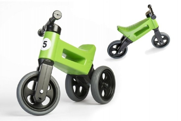 Teddies Odrážadlo FUNNY WHEELS NEW SPORT 2v1 zelenej výška sedadla nastaviteľná 27 / 30cm