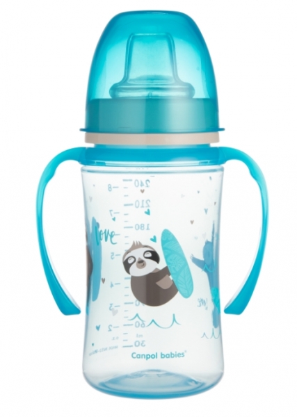 Canpol babies Nevylévací hrnček EasyStart - Panda - modrá