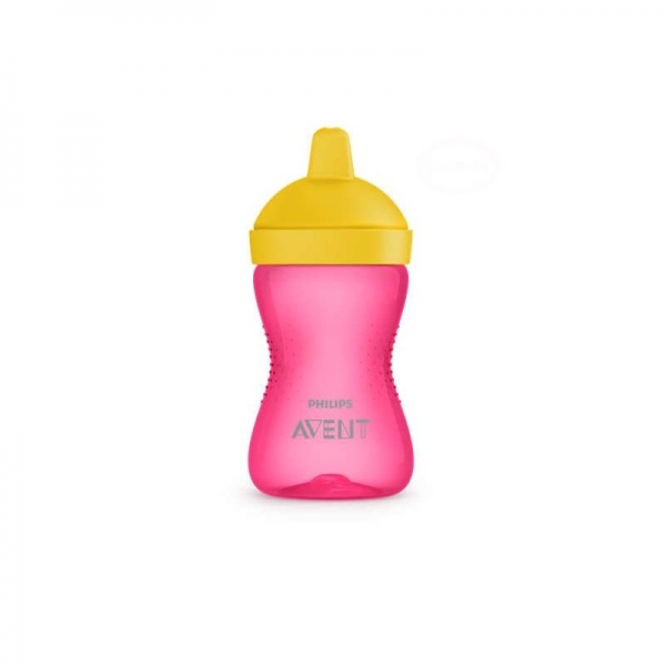 AVENT Netečúci hrnček 300 ml, tvrdý náustok - ružová
