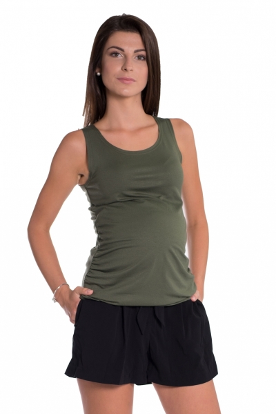 Be MaaMaa Top/tielko nielen pre tehotné - Khaki, vel´. L/XL