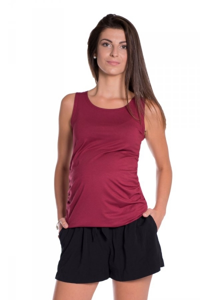 Be MaaMaa Top/tielko nielen pre tehotné - bordo, L/XL