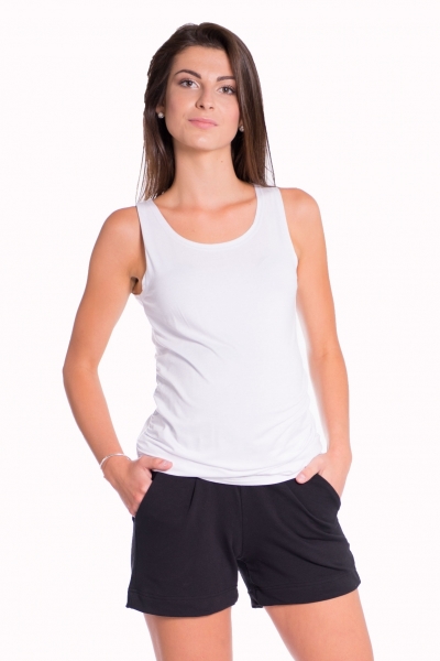 Be MaaMaa Tehotenské, bavlnené kraťasy s odpárateľným pásom - čierne-#Velikosti těh. moda;XS (32-34)