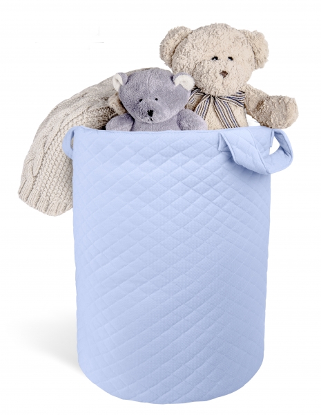 Box na hračky Velvet lux miminu, prešívaný - modrý