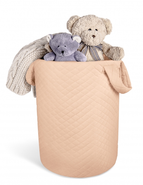 Box na hračky Velvet lux miminu, prešívaný - Marhuľová