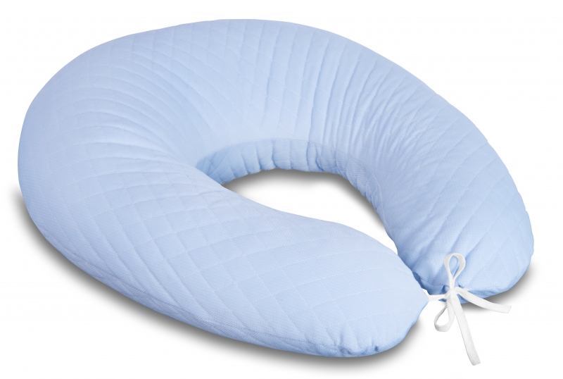 Dojčiace vankúš - relaxačná poduška 175 cm,Velvet lux Miminu, prešívaný - modrý