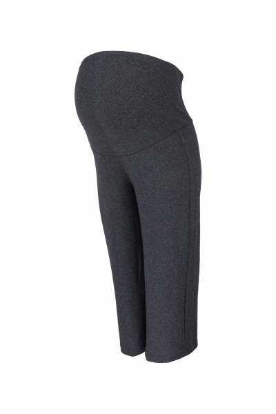 Be MaaMaa Tehotenské 3/4 tepláky s elastickým pásom - grafit, vel´. L-#Velikosti těh. moda;L (40)