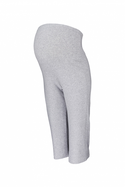 Be MaaMaa Tehotenské 3/4 tepláky s elastickým pásom - šedé-#Velikosti těh. moda;M (38)