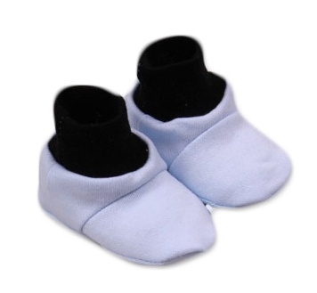 Baby Nellys Topánočky /ponožtičky Little prince Bavlna - Modro/čierne-#Velikost koj. oblečení;56-68 (0-6 m)