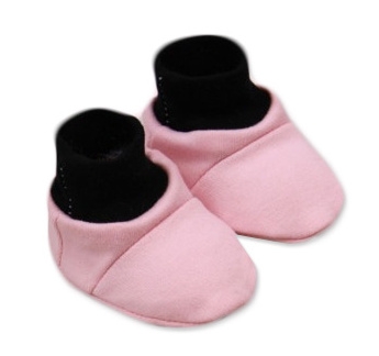 Baby Nellys Topánočky /ponožtičky Little princess Bavlna - Růžovo/čierne-#Velikost koj. oblečení;56-68 (0-6 m)