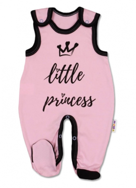 Baby Nellys Dojčenské bavlnené dupačky, ružové - Little Princess, veľ. 74