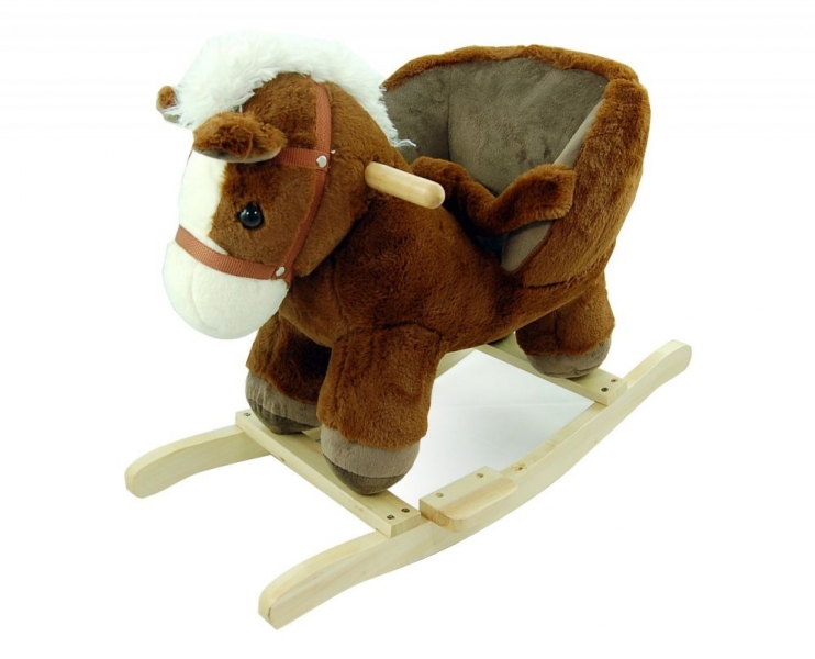 Hojdaci Koník s melódiou Adam Toys - hnedý