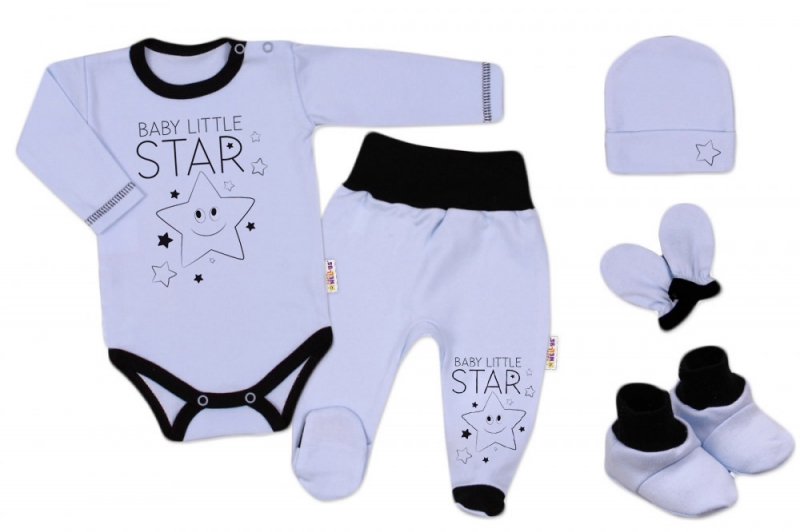 Kojenecká súprava do pôrodnice Baby Little Star - modrá, veľ. 62
