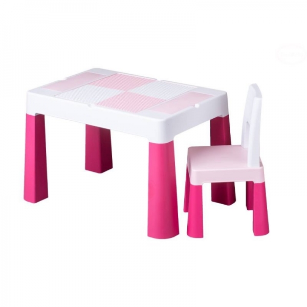 Tega Baby Sada nábytku pre deti Multifun - stolček a stolička - ružová (SADA NáBYTKU PRE DETI, TEGA)