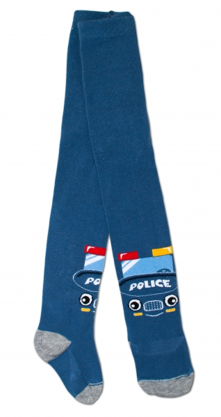 Baby Nellys Bavlnené pančucháče - Polícia tm. modré, veľ. 92/98-#Velikost koj. oblečení;92-98 (18-36m)