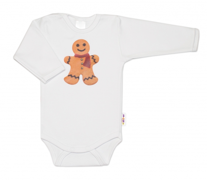 DEJNA Body dlhý rukáv Perníček - biele, vel. 86