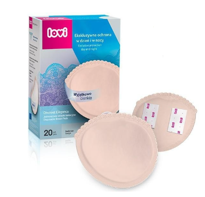 Jednorazové vložky do podprsenky, 20ks - Discreet Elegance - béžové