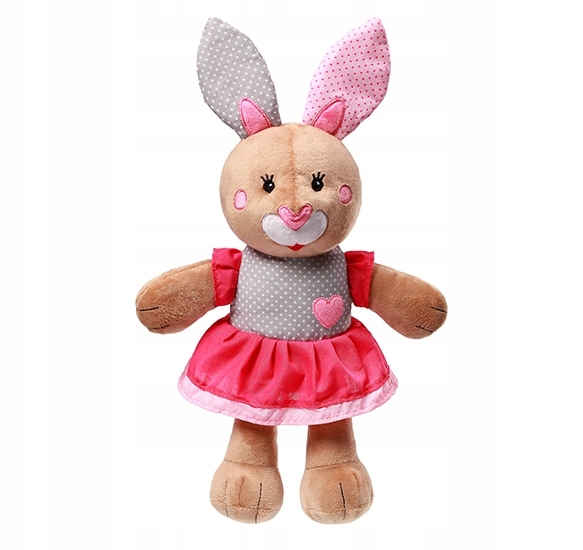 BabyOno Plyšová hračka s hrkálkou, 30cm -  Bunny Julia