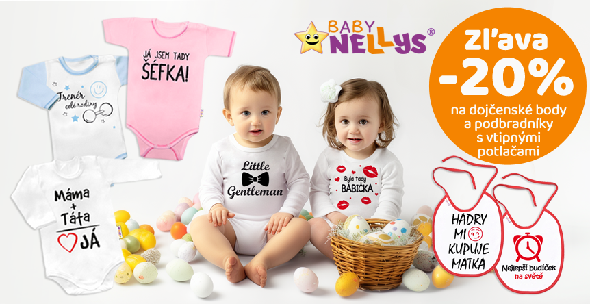 Veľkonočná AKCIA na TOP vtipné body Baby Nellys